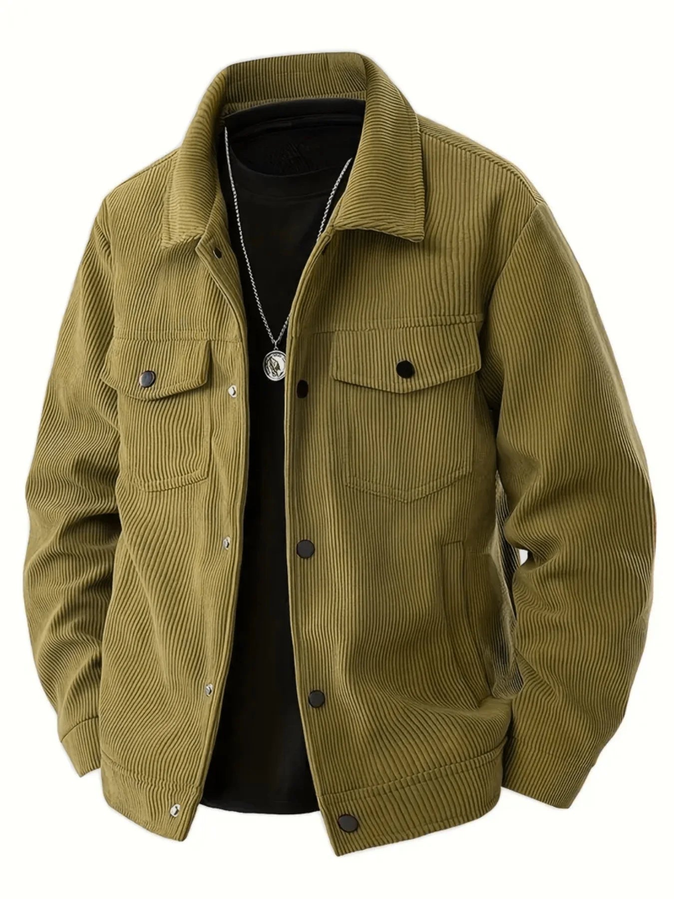 Jaqueta Masculina Cotelê Japonesa Oversized