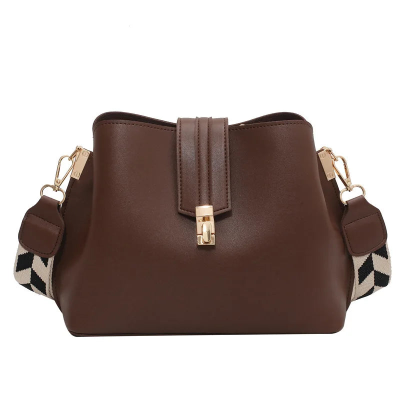 Bolsa Feminina Bucket Bag Grande Capacidade PU Leather Premium