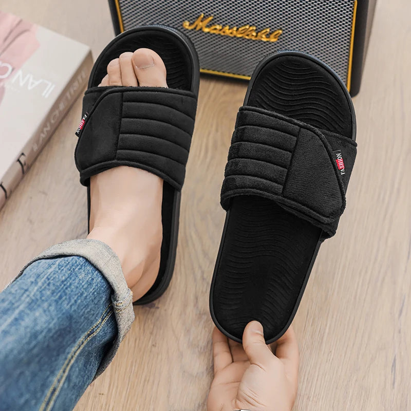 Slide Masculino Suede Platform Premium