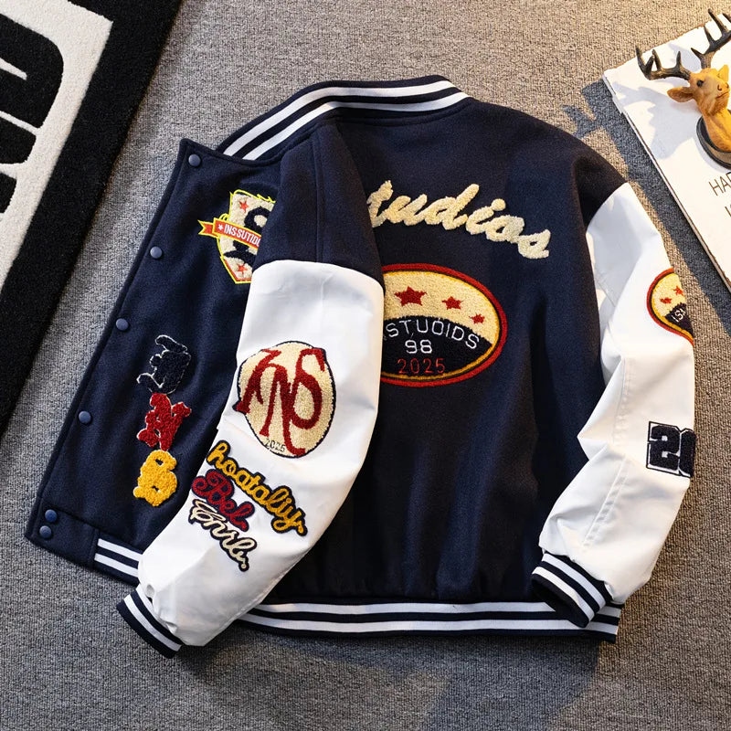 Jaqueta Varsity Premium Unissex Vintage Streetwear