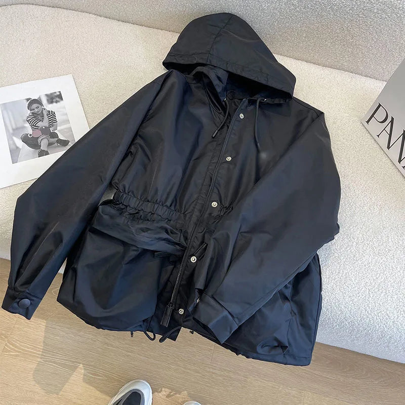 Jaqueta Feminina Luxe Hooded Premium Preta