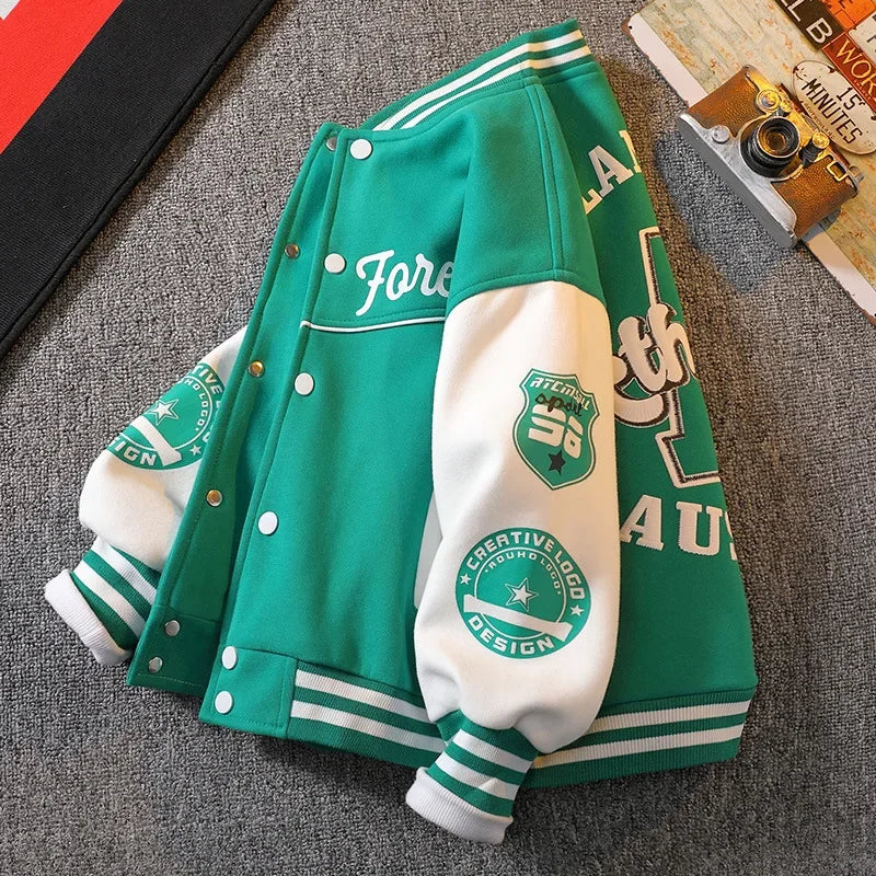 Jaqueta Varsity Infantil Premium Casual Streetwear