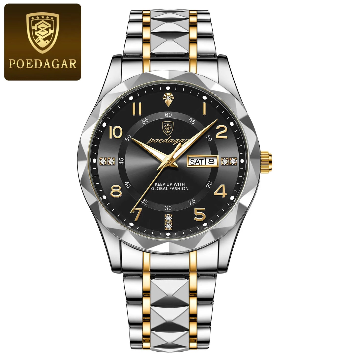 Relógio Masculino POEDAGAR Premium Luxury Sport em Aço Inoxidável