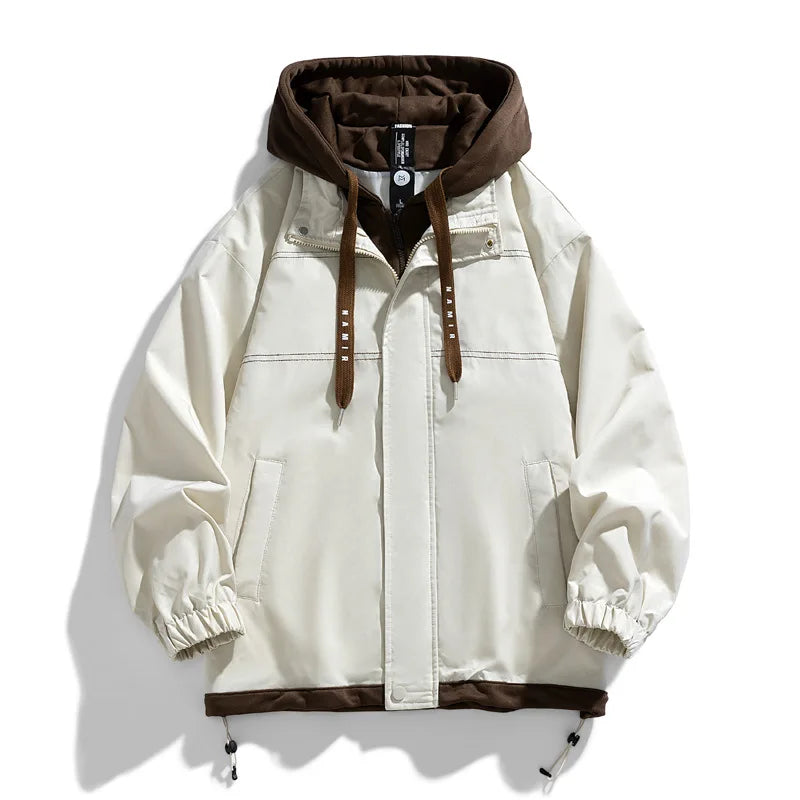 Jaqueta Masculina Baseball com Capuz Streetwear