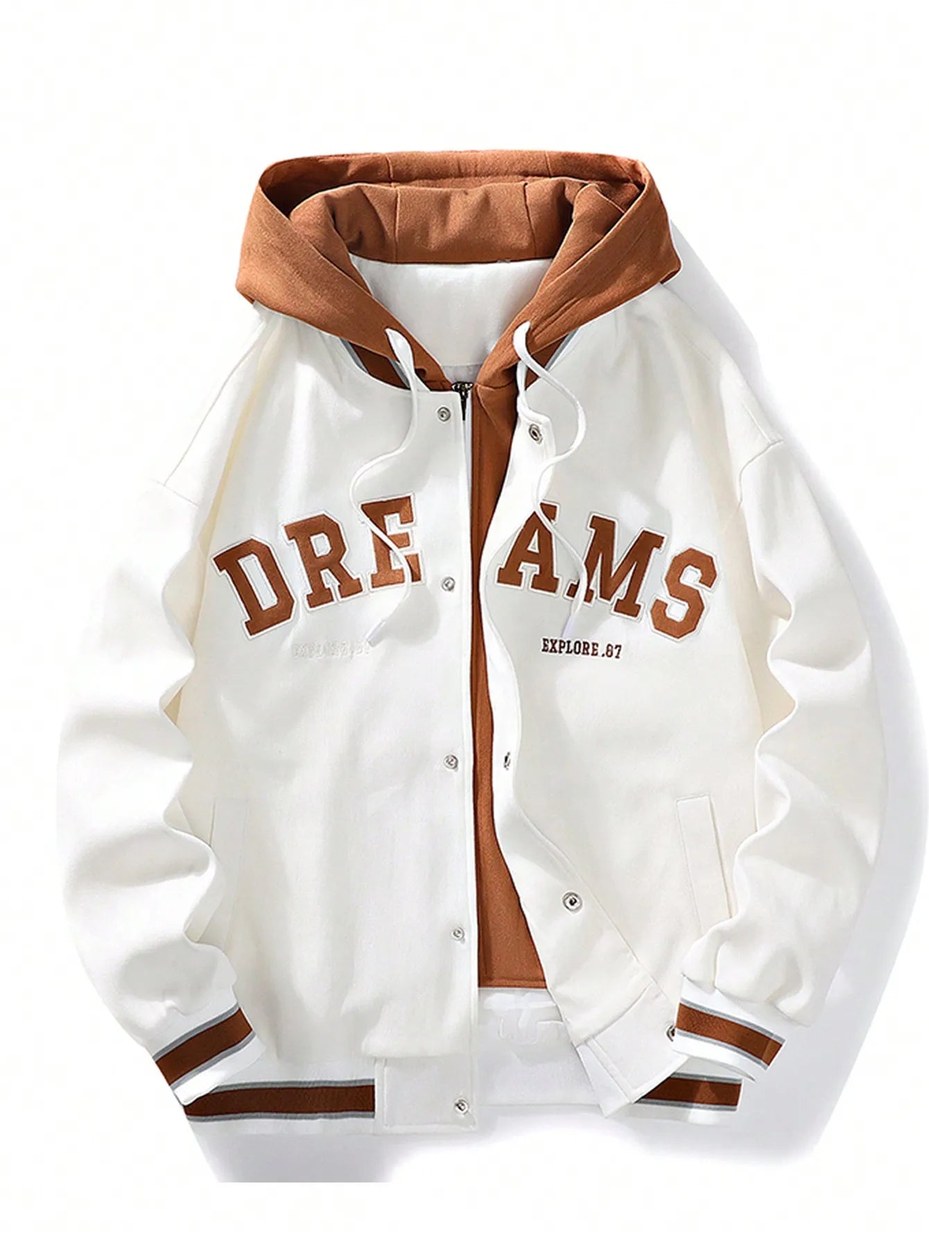 Jaqueta Varsity Premium Masculina Hooded Streetwear