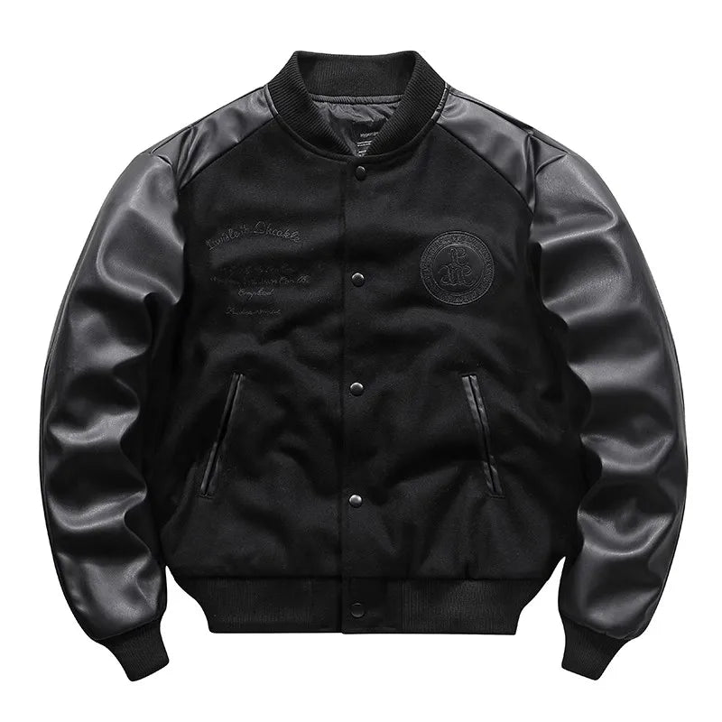 Jaqueta Techwear Masculina Bomber Premium em Couro