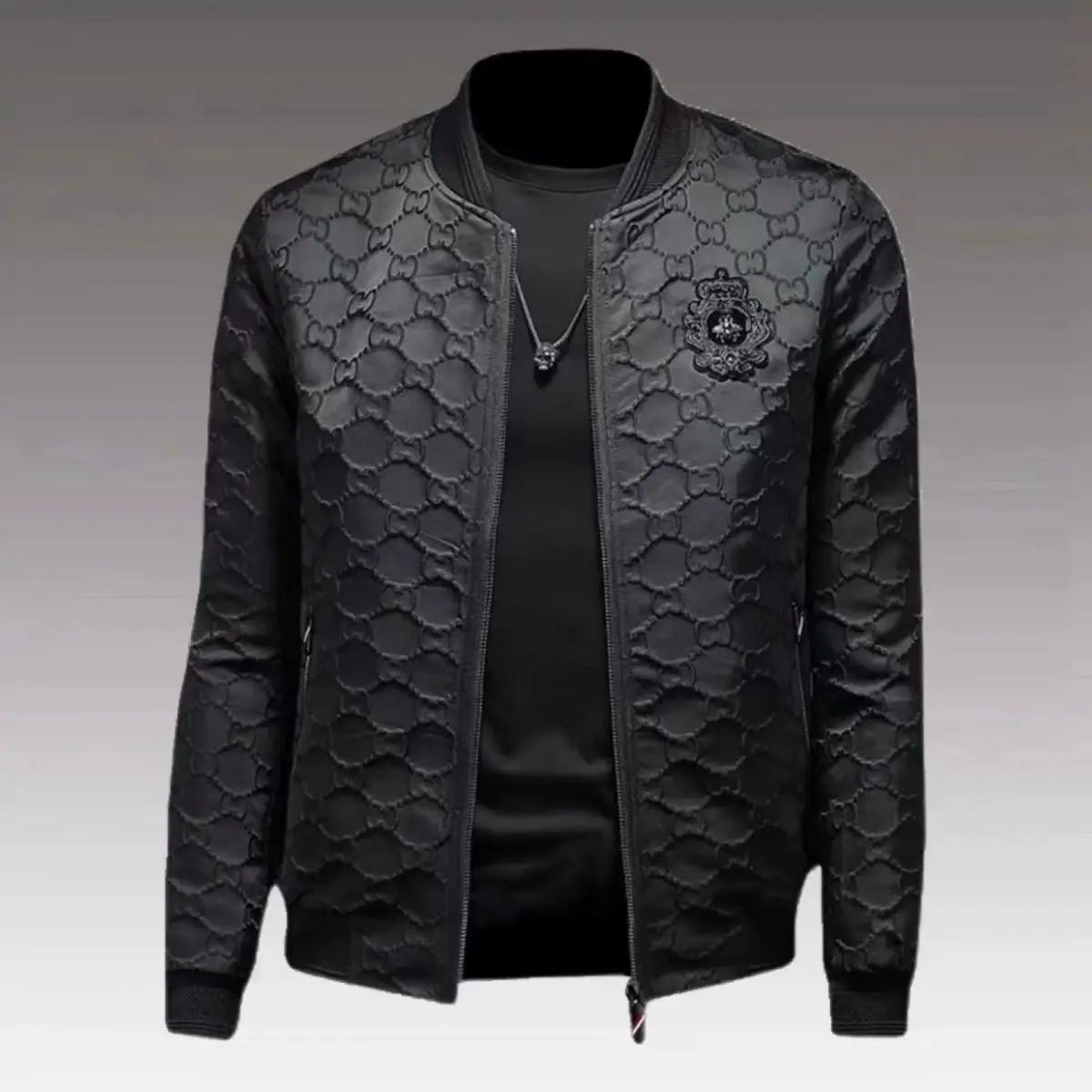 Jaqueta Baseball Masculina Slim Bordada Premium