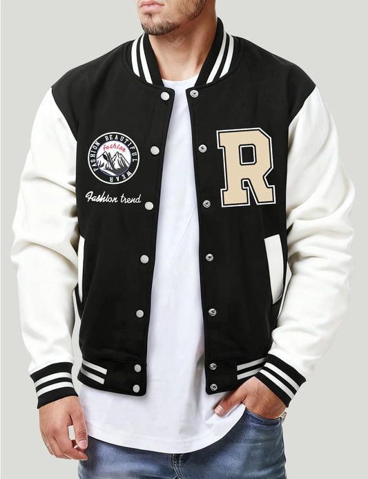 Jaqueta Varsity Masculina Vintage Americana Oversized