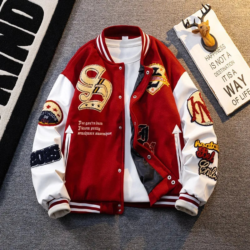 Jaqueta Varsity Premium Unissex Vintage Streetwear