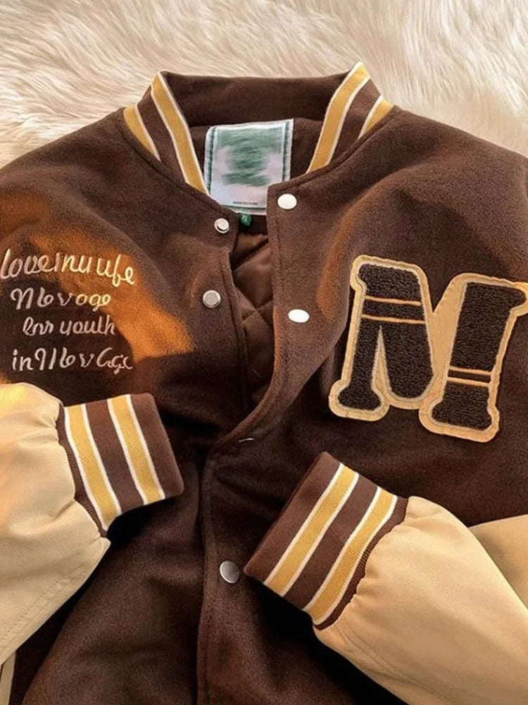Jaqueta Varsity Premium Masculina Vintage Streetwear
