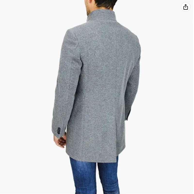 Sobretudo Masculino Elegante em Lã Premium