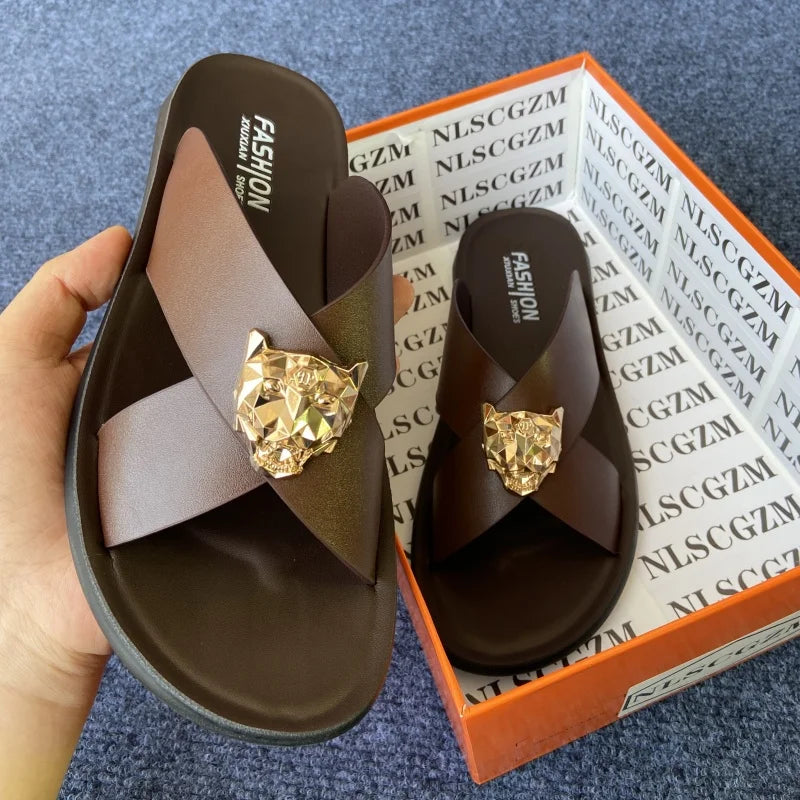Sandália Masculina Business Leather Premium