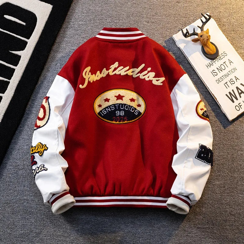 Jaqueta Varsity Premium Unissex Vintage Streetwear