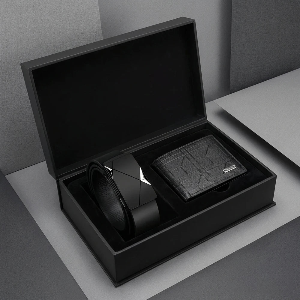Kit Masculino Premium Cinto e Carteira Business Casual