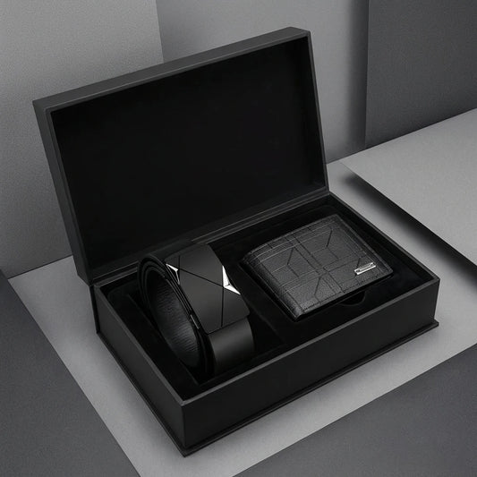 Kit Masculino Premium Cinto e Carteira Business Casual