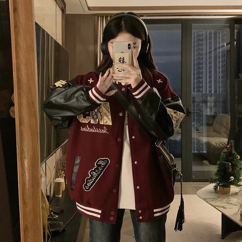 Jaqueta Varsity Premium Feminina Streetwear Vintage