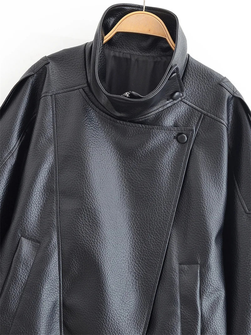 Jaqueta Feminina em Couro Biker Premium