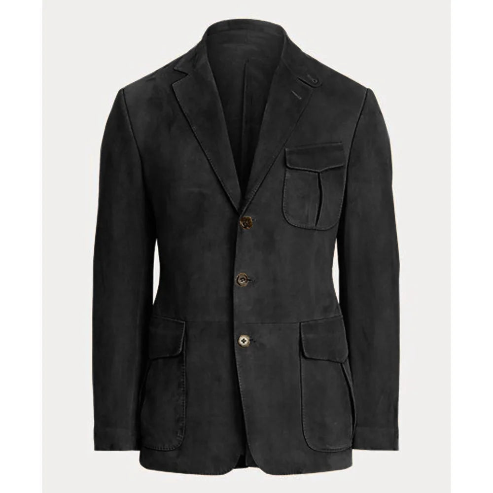 Blazer Masculino Suede Slim Premium