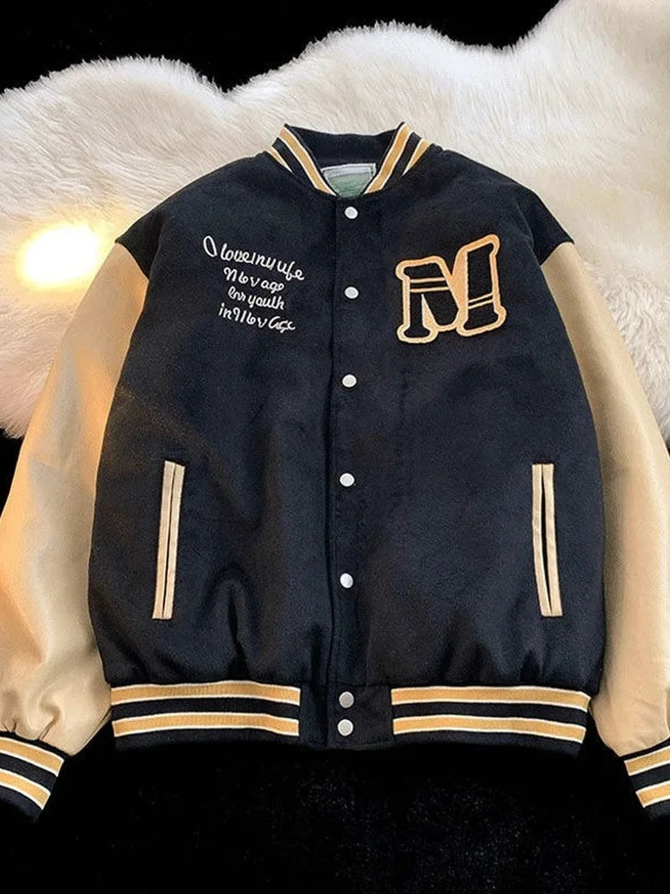 Jaqueta Varsity Premium Masculina Vintage Streetwear