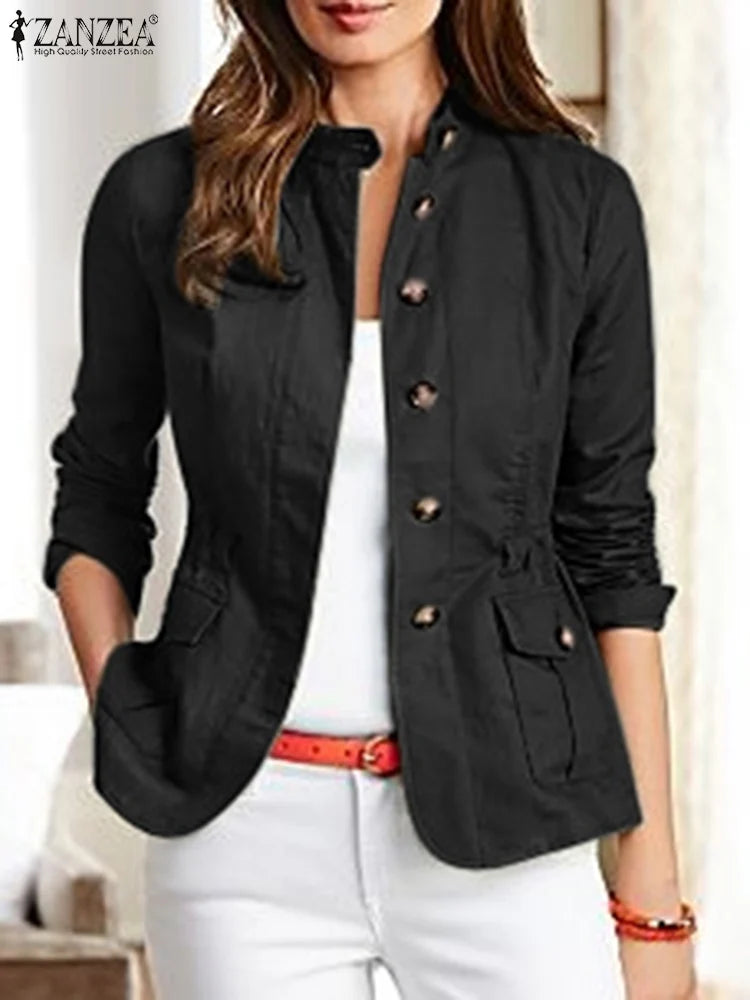 Jaqueta Feminina Slim Vintage Casual Premium