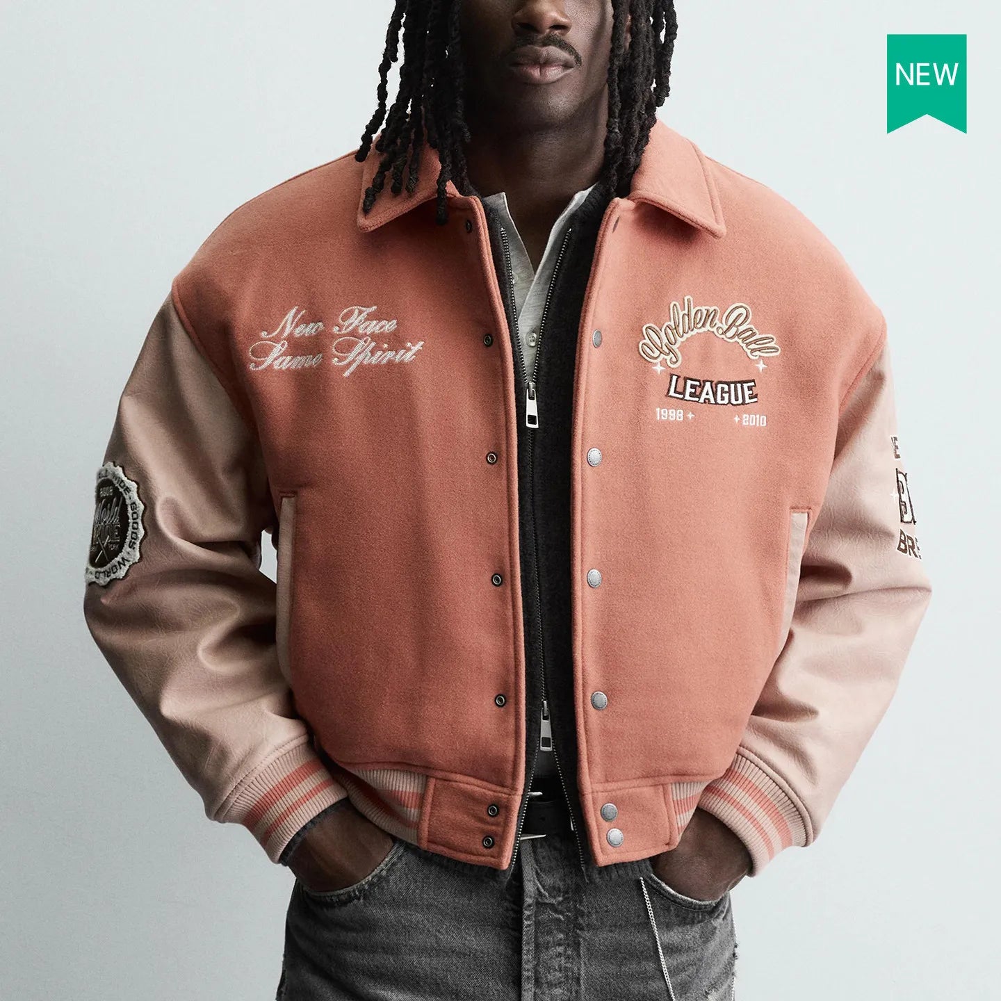 Jaqueta Varsity Premium Masculina Bordada Streetwear Luxo