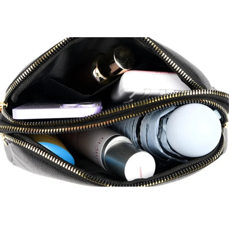 Bolsa Feminina Luxury Cowhide Crossbody Messenger Bag Premium