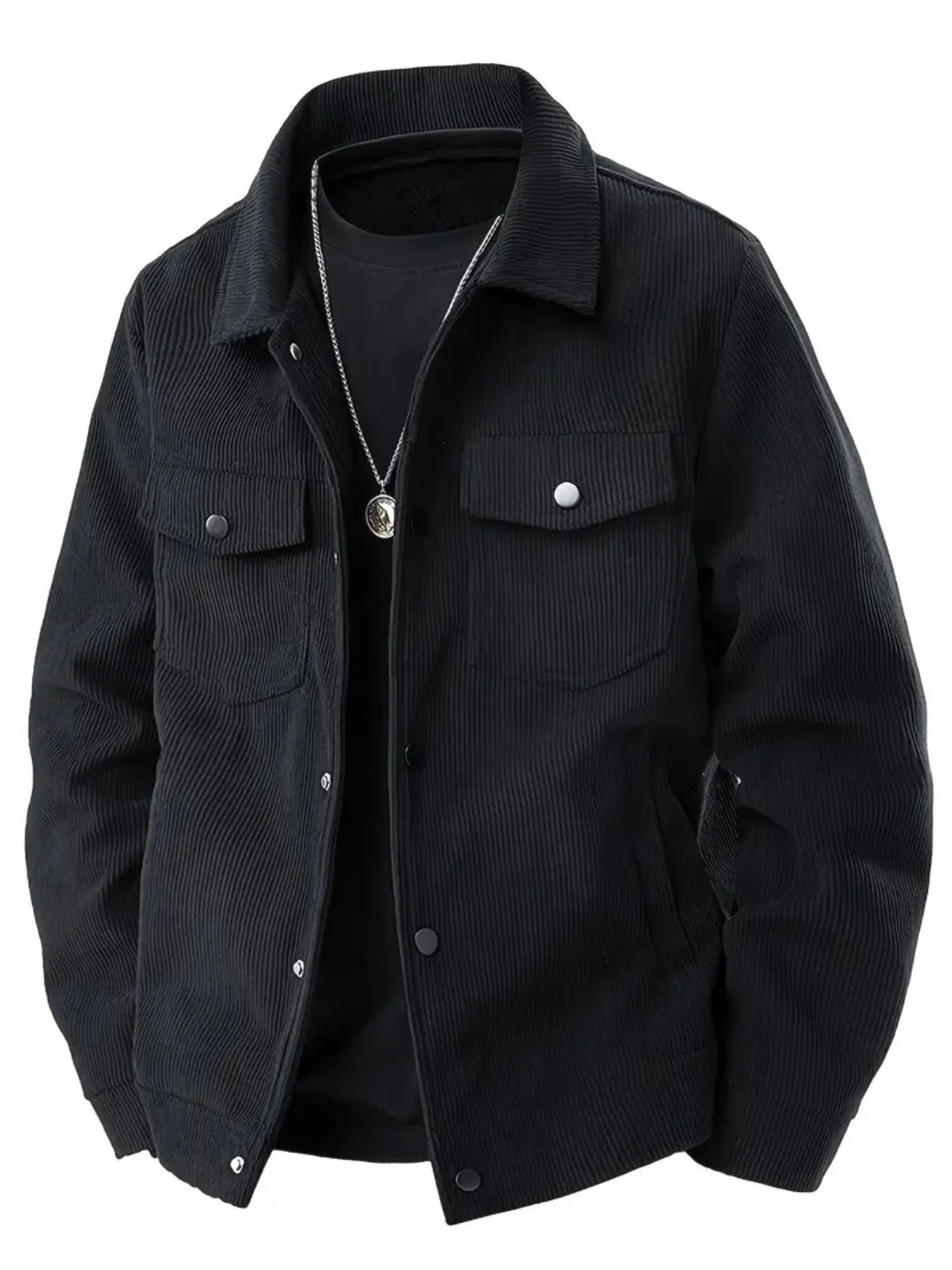 Jaqueta Masculina Cotelê Japonesa Oversized