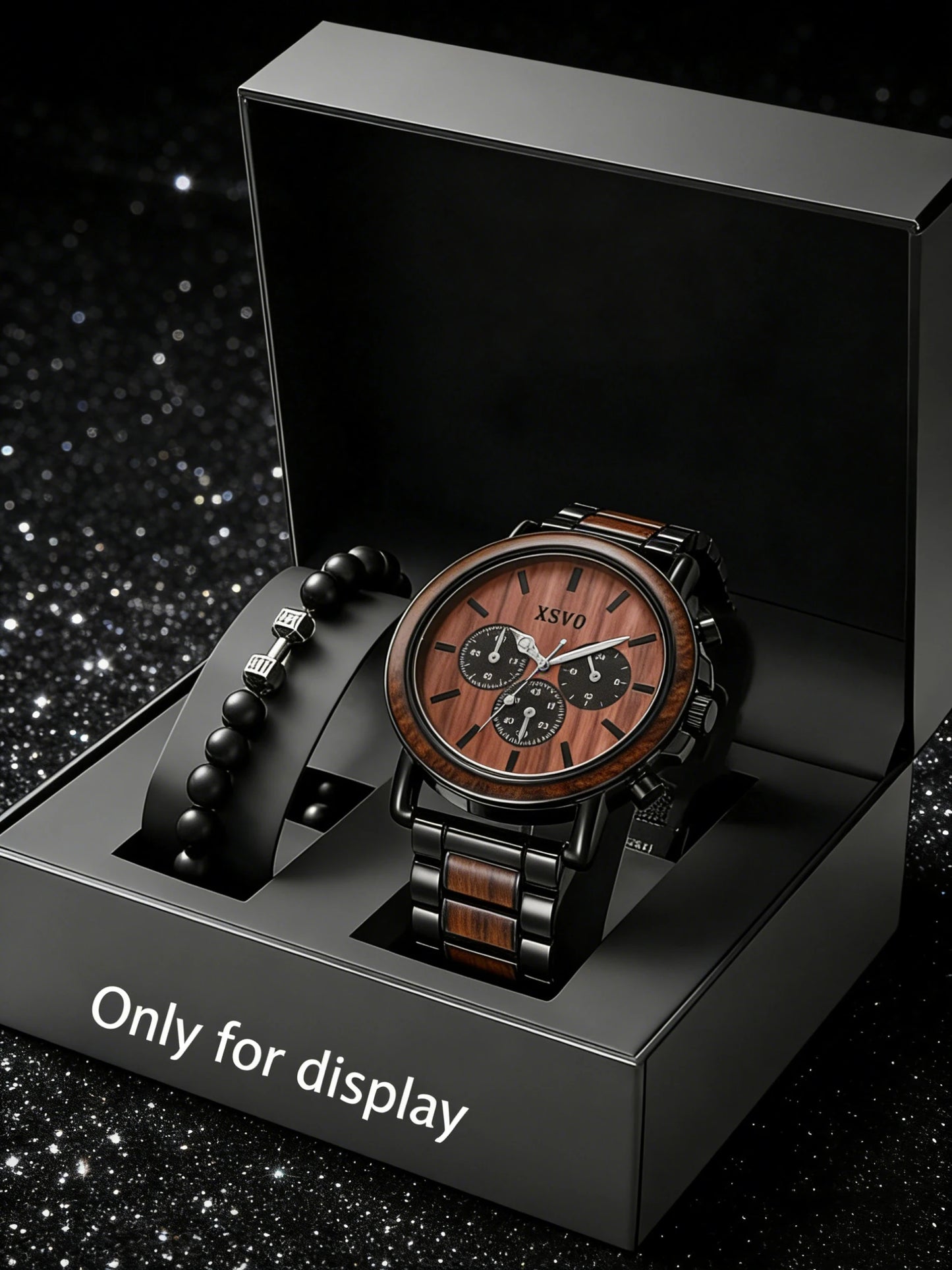 Kit Relógio Masculino Vintage Wooden Premium com Pulseira