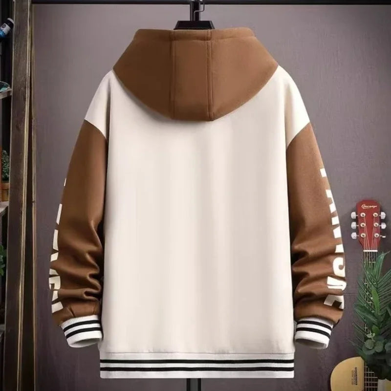 Jaqueta Cargo Masculina Oversized com Capuz Streetwear