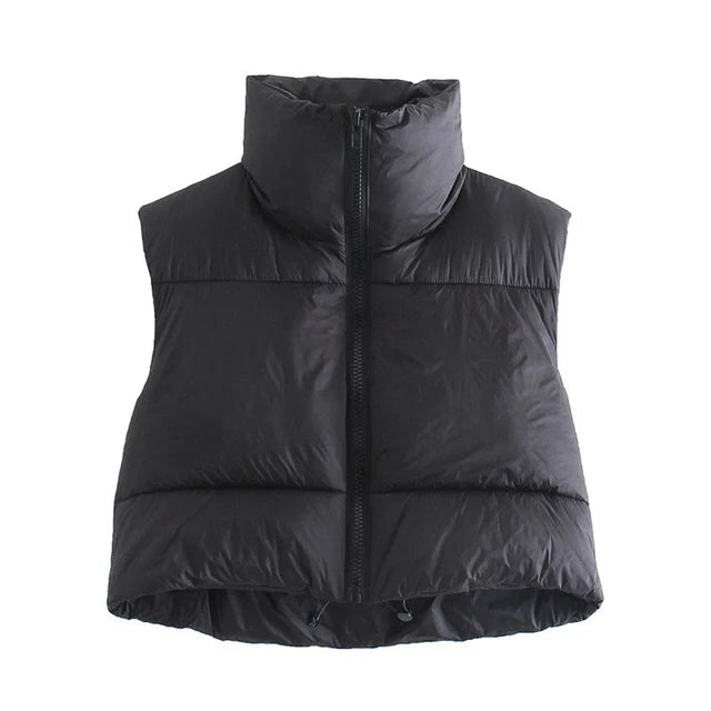 Colete Feminino Puffer Cropped Premium
