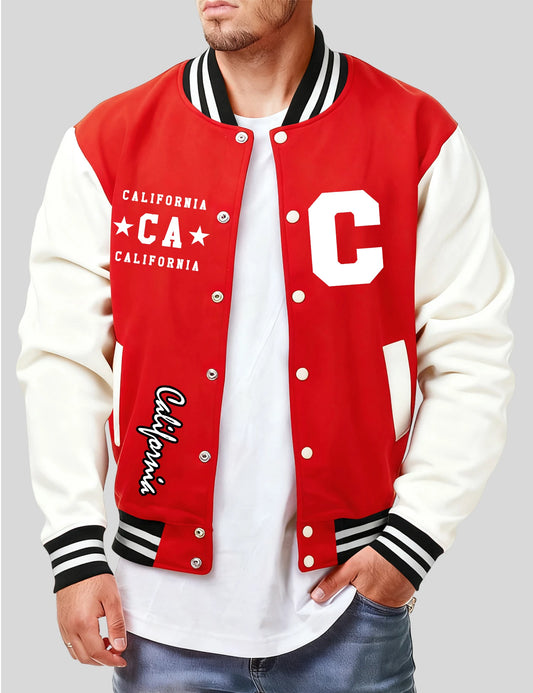 Jaqueta Varsity California Masculina Oversized Streetwear