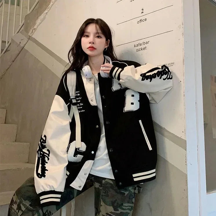 Jaqueta Varsity Premium Feminina Y2K Streetwear