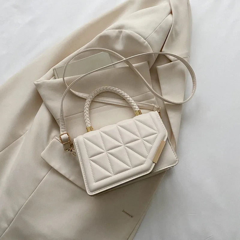 Bolsa Feminina Xadrez PU Leather Crossbody Premium Fashion