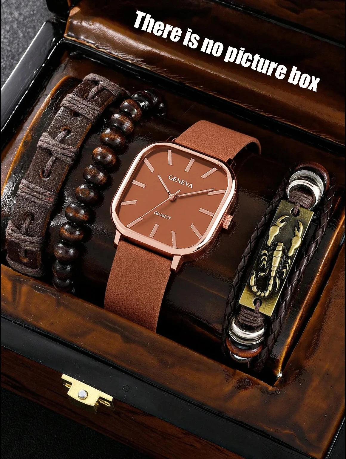 Kit Relógio Masculino Premium Pulseiras Business Casual