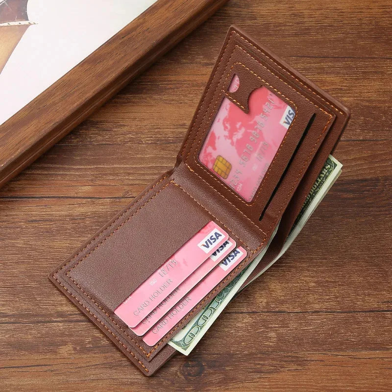 Carteira Masculina Slim Couro RFID Blocking Porta Cartões Premium