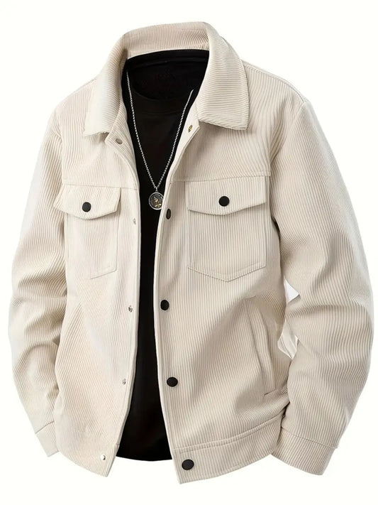 Jaqueta Masculina Cotelê Japonesa Oversized