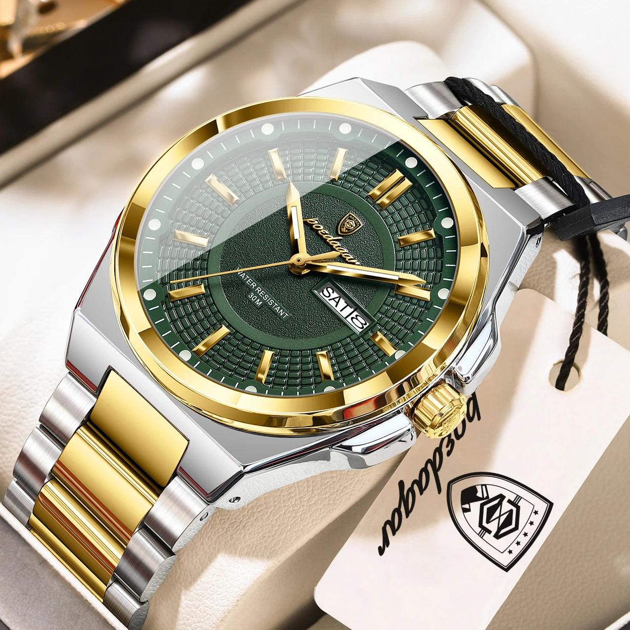 Relógio Masculino POEDAGAR Premium Business em Aço Inoxidável