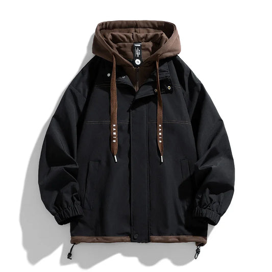 Jaqueta Masculina Baseball com Capuz Streetwear
