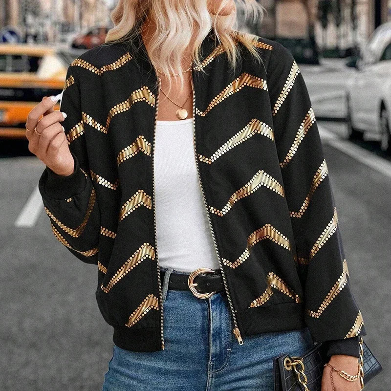 Jaqueta Bomber Feminina Preta Premium