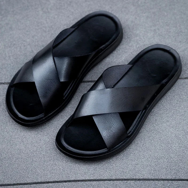 Sandália Masculina Italian Leather Premium