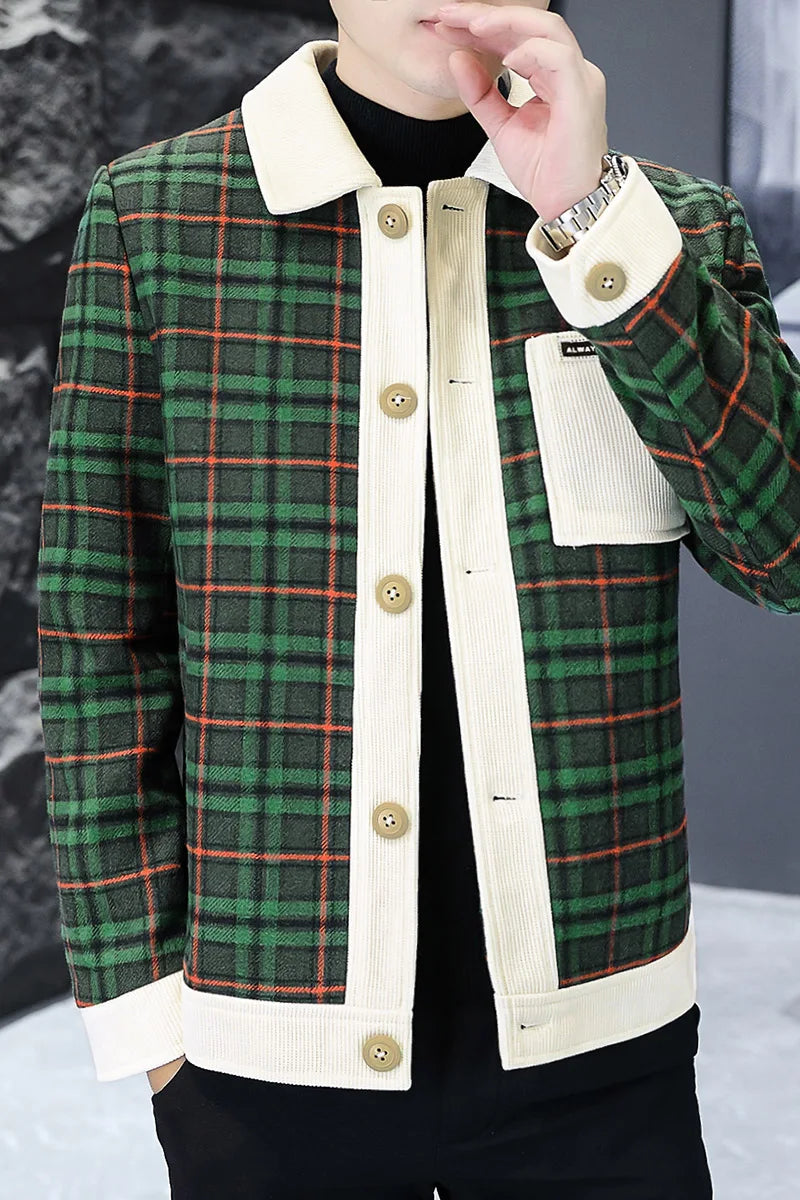 Jaqueta Masculina Xadrez Casual Business Premium