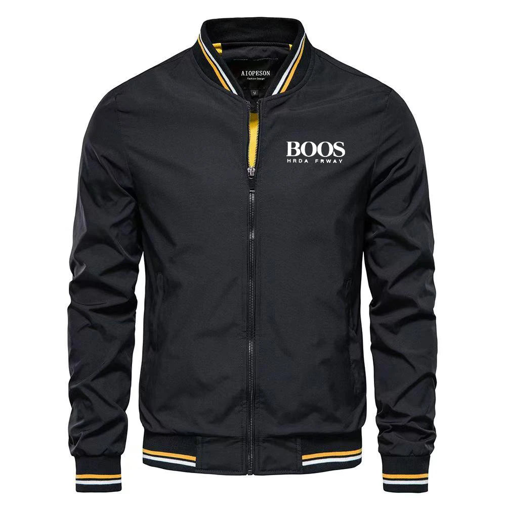 Jaqueta Bomber Masculina Slim Fit Preta Premium