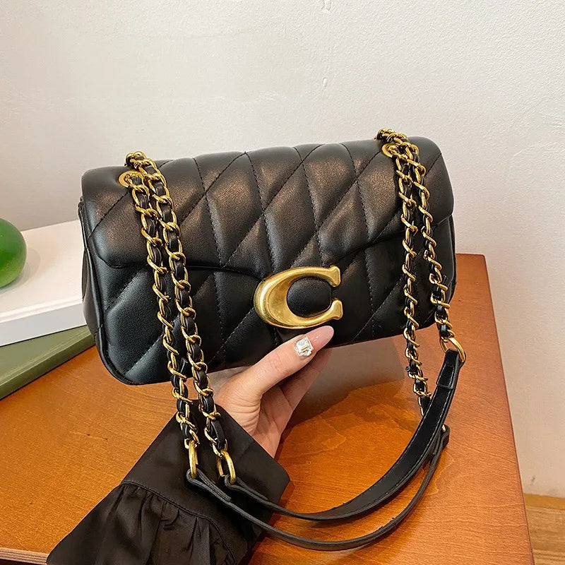 Bolsa Feminina Matelassê Rosa Chain Crossbody Premium Fashion