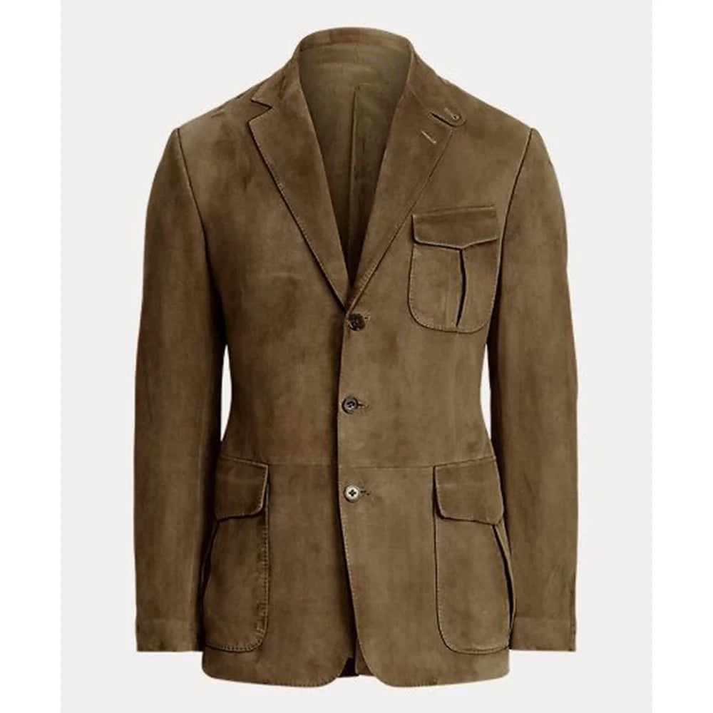 Blazer Masculino Suede Slim Premium