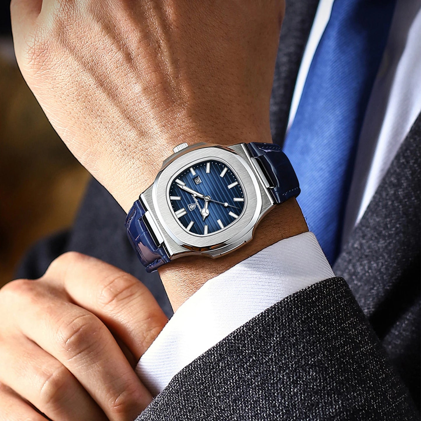 Relógio Masculino Premium POEDAGAR Luxo à Prova D’Água com Caixa