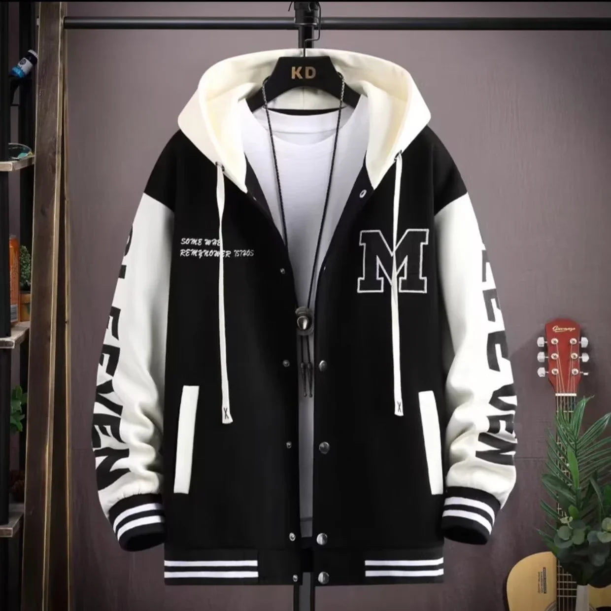 Jaqueta Cargo Masculina Oversized com Capuz Streetwear