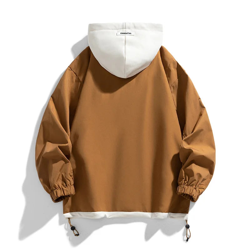 Jaqueta Masculina Baseball com Capuz Streetwear