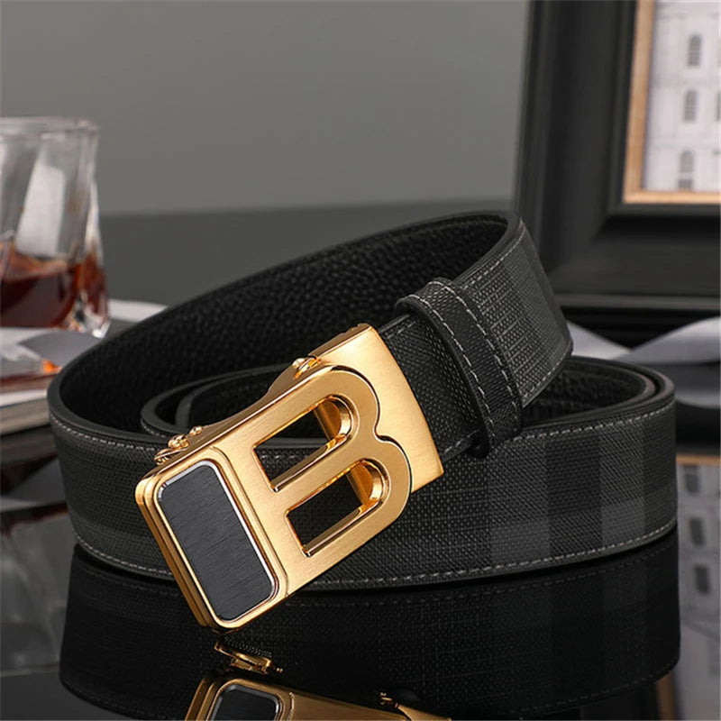 Cinto Masculino Business Luxury Premium Fivela Metal