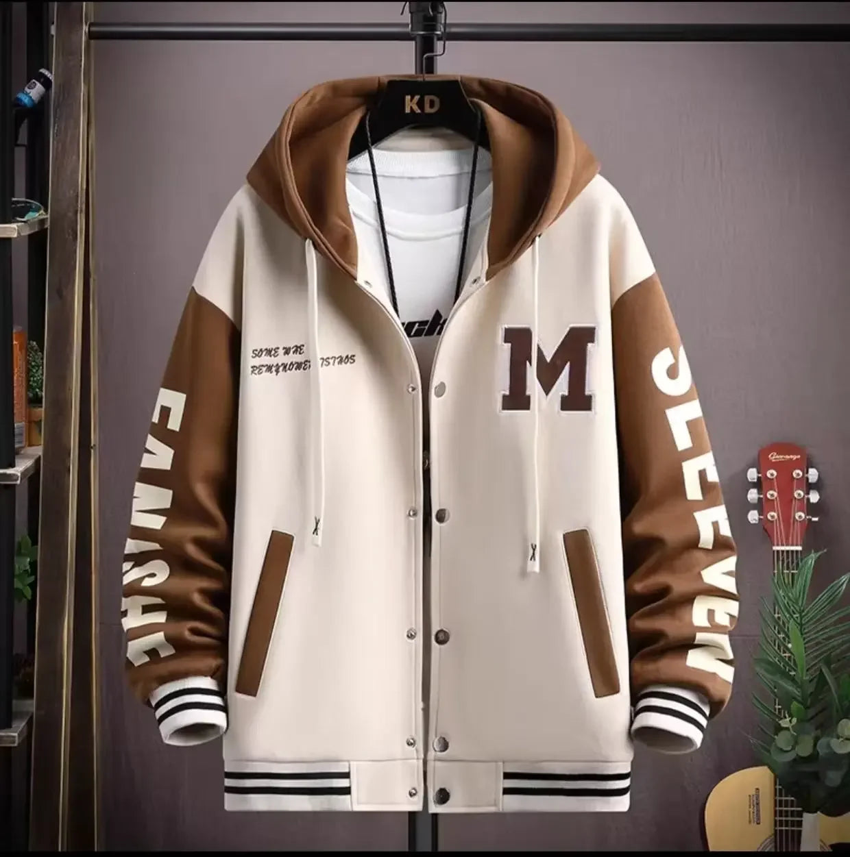 Jaqueta Cargo Masculina Oversized com Capuz Streetwear
