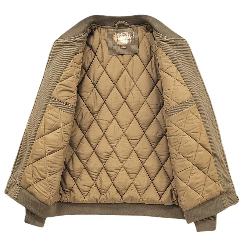 Jaqueta Masculina Parka em Veludo Cotelê Premium